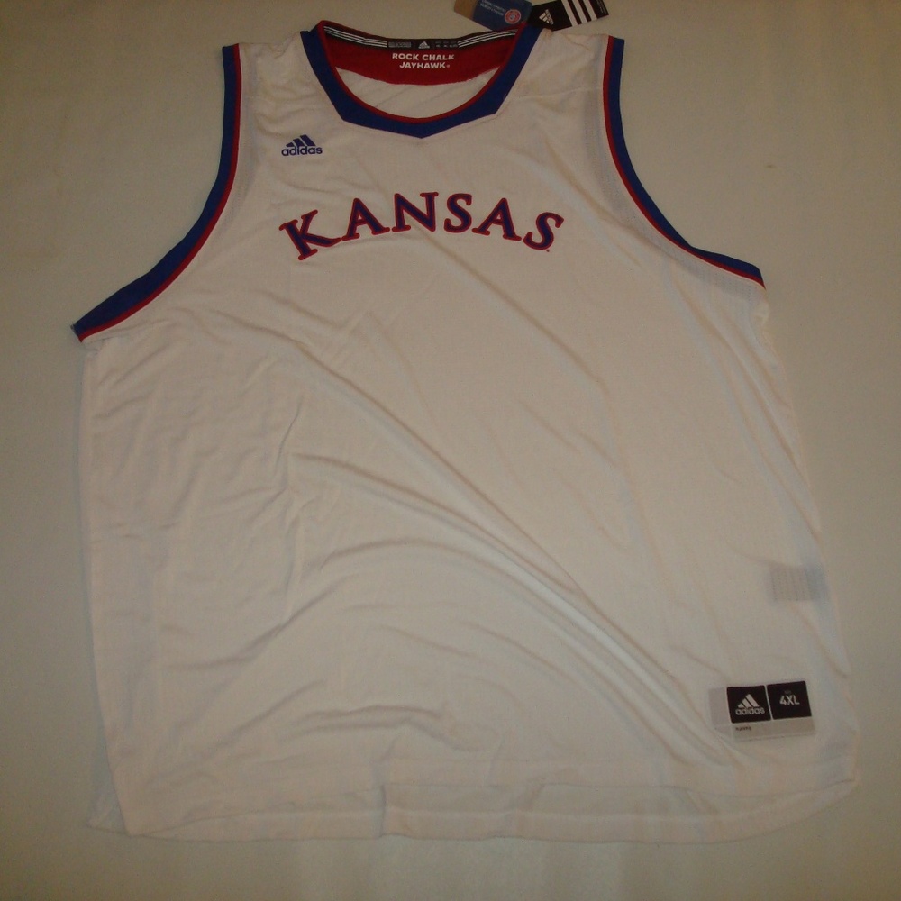 KANSAS JAYHAWKS JERSEY CHALK SHIRT NEW TAGS